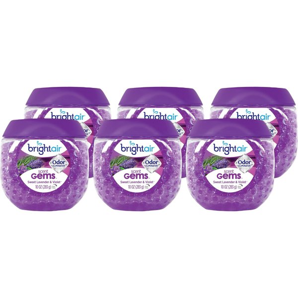 Bright Air Odor Eliminator, Sweet Lavender & Violet, 10oz LAV, PK 6 BRI900426CT